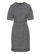 Banana Republic Womens Gingham Bi-stretch Sheath Dress Black & White Gingham Size 0