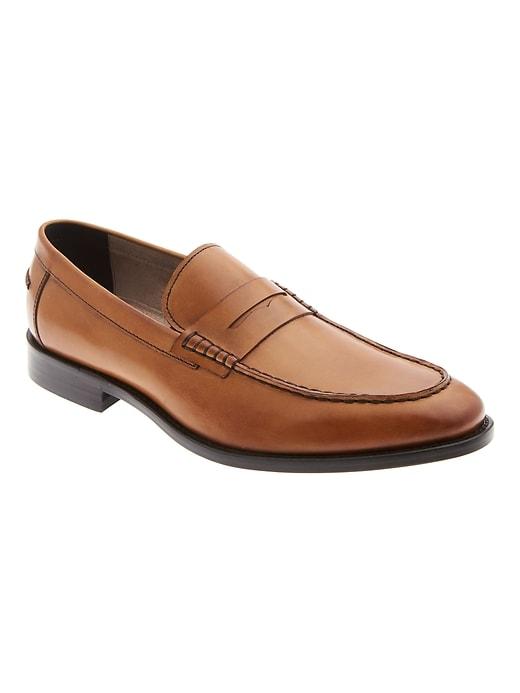 Banana Republic Mens Dellbrook Italian Leather Loafer Tan Size 8 1/2
