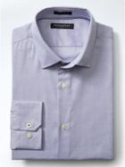 Banana Republic Mens Camden Fit Supima Cotton Basketweave Shirt - Blue Murano