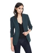 Banana Republic Womens Textured Blazer - Green