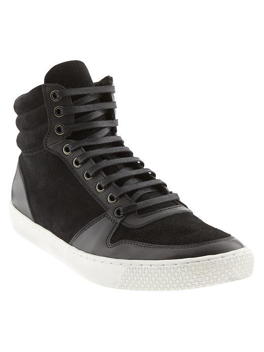 Banana Republic George High Top Sneaker Size 10 - Black