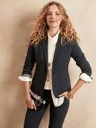 Petite Classic-fit Washable Italian Wool-blend Blazer