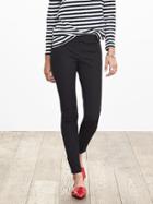 Banana Republic Womens Sloan Fit Slim Ankle Zip Pant Size 14 Short - Black