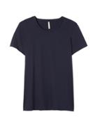 Banana Republic Womens Crew-neck T-shirt Navy Supima Cotton Size Xs