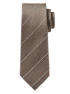 Banana Republic Mens Refined Stripe Dot Nanotex Tie Deep Taupe Size One Size
