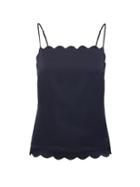 Banana Republic Womens Scalloped Essential Camisole Navy Size Xxl