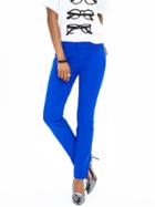 Banana Republic Womens Sloan Fit Slim Ankle Pant Size 0 Regular - Neon Cobalt