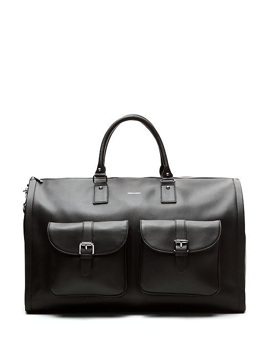 Banana Republic Mens Hook &amp; Albert Leather Garment Weekender Size One Size - Black
