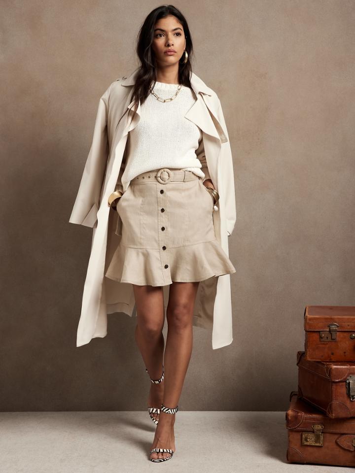 Linen Mini Skirt