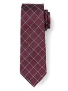 Banana Republic Single Check Nanotex Tie - Red