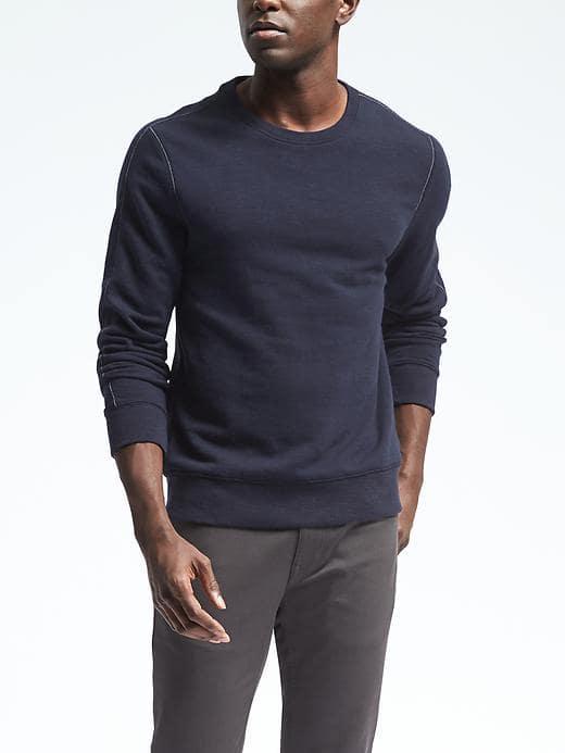 Banana Republic Mens French Terry Sweatshirt - Navy
