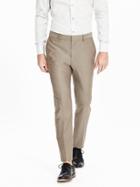 Banana Republic Mens Tailored Slim Non Iron Twill Pant Size 32w 36l Tall - Taupe