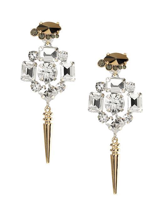 Banana Republic Spike Sparkle Earring Size One Size - Clear Crystal