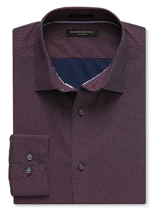 Banana Republic Camden Fit Diamond Non Iron Shirt Size L Tall - Red