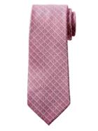 Banana Republic Mens Windowpane Nanotex Tie Pink Champagne Size One Size