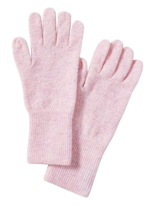 Banana Republic Womens Aire Ribbed-knit Long Glove Pink Blush Size One Size