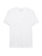 Banana Republic Mens Authentic Supima Cotton V-neck T-shirt Optic White Size S