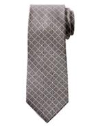 Banana Republic Mens Windowpane Nanotex Tie Cool Taupe Size One Size