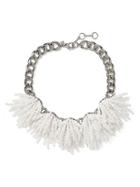 Banana Republic Pearl Explosion Necklace Size One Size - Silver