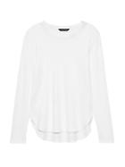 Banana Republic Womens Luxe Spun Curved Hem T-shirt White Size Xxl