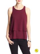 Banana Republic Factory Zip Back Tank Size L - Classic Burgundy