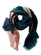 Banana Republic Colorblock Scarf Size One Size - Green