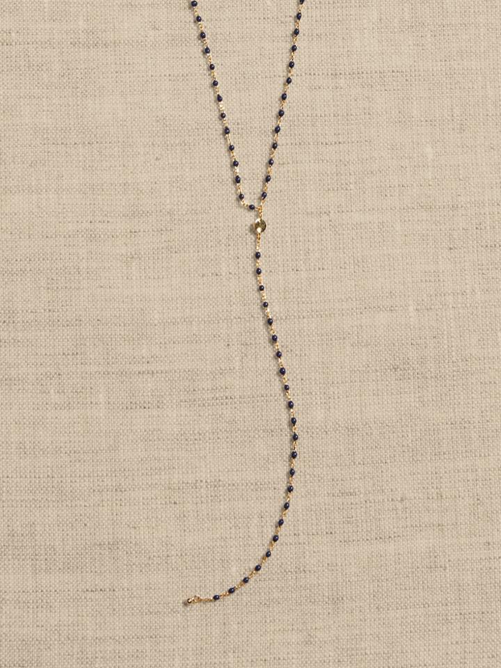 Enamel Bead Y Necklace | Aureus + Argent