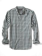 Banana Republic Mens Camden Fit Gingham Shirt Size L Tall - Deep Hunter
