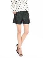 Banana Republic Womens Green Leather Short Size 6 Regular - Deep Hunter