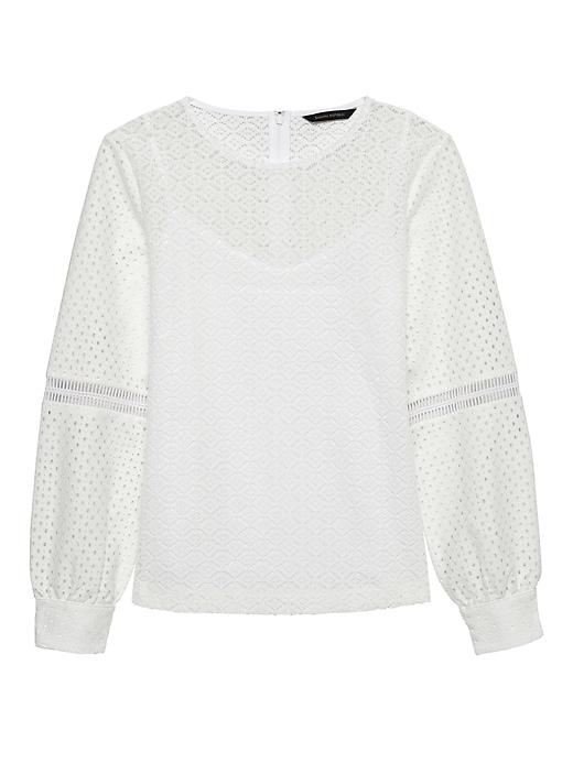 Banana Republic Womens Mixed Lace Top With Camisole White Size Xs