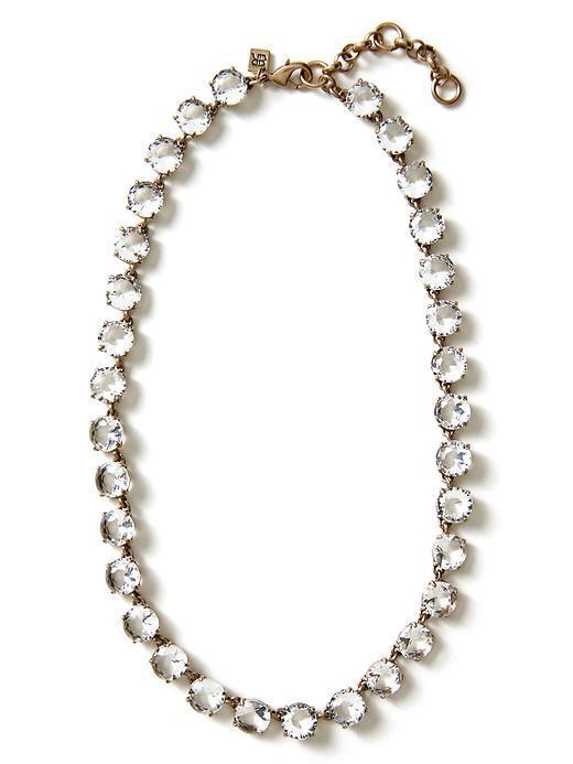Banana Republic Crystal Statement Necklace - Clear Crystal