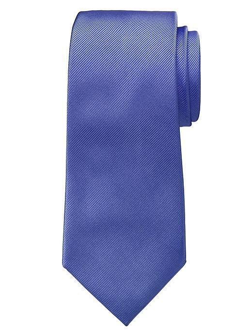 Banana Republic Solid Silk Tie - Blue