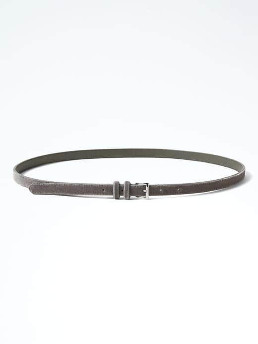 Banana Republic Velvet Skinny Belt - Slate