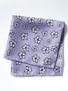 Banana Republic Mens Hook And Albert Floral Print Pocket Square - Purple