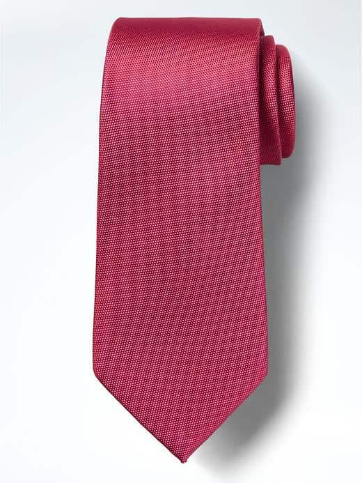 Banana Republic Mens Oxford Silk Nanotex Tie - Pink Daisy