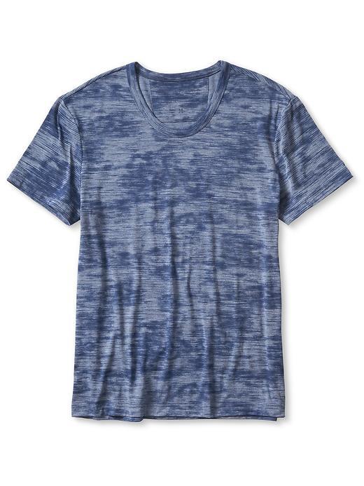 Banana Republic Denim Burnout Scoop Tee Size L - Fog Gray