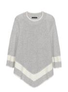 Banana Republic Womens Machine-washable Wool-cashmere Sweater Poncho Heather Gray Size M/l