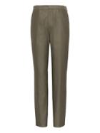 Banana Republic Mens Athletic Tapered Non-iron Stretch Cotton Pant Dark Olive Size 32w