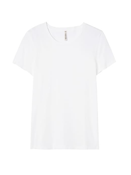 Banana Republic Womens Crew-neck T-shirt White Supima Cotton Size Xs