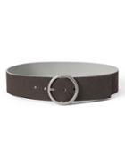 Banana Republic Womens Italian Suede Wide Waist Belt Gray Size L