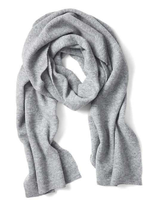 Banana Republic Rib Knit Scarf - Medium Gray Heather