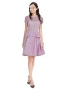 Banana Republic Womens Geo Lace Peplum Dress Size 0 Petite - Lilac