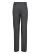 Banana Republic Mens Slim Plaid Smart-weight Performance Wool Blend Suit Pant Charcoal & Iron Size 28w