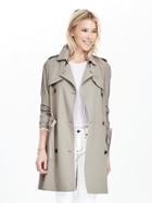 Banana Republic Drapey Trench Size L Petite - Natural Stone