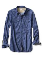 Banana Republic Mens Heritage Denim Utility Shirt Size L Tall - Blue Indigo