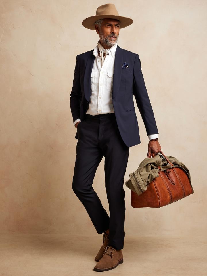 Slim Tapered Tuxedo Pant