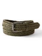 Banana Republic Mens Br X Kevin Love   Suede Belt Olive Green Size S