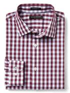 Banana Republic Mens Camden Fit Non Iron Gingham Shirt - School Red