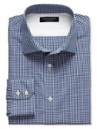 Banana Republic Slim Fit Non Iron Blue Gingham Shirt - Aerospace Blue