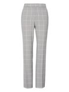 Banana Republic Womens Ryan Slim Straight-fit Machine-washable Italian Wool Blend Pant Gray Size 16